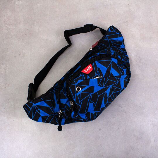 Сумка поясная, бананка, синяя П3989