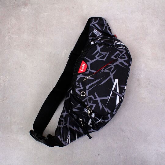 Сумка поясна, бананка, чорна П3990