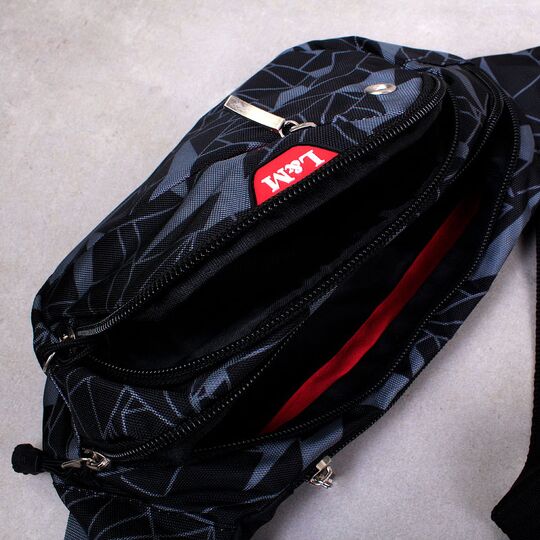 Сумка поясна, бананка, чорна П3990