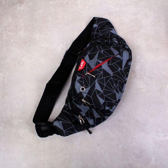 Сумка поясна, бананка, чорна П3991