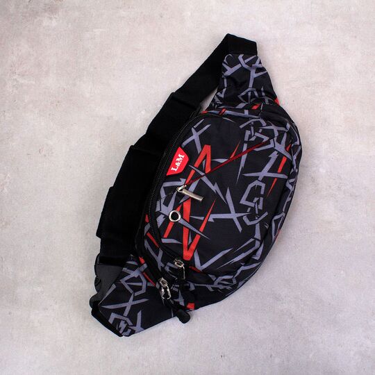 Сумка поясна, бананка, чорна П3992