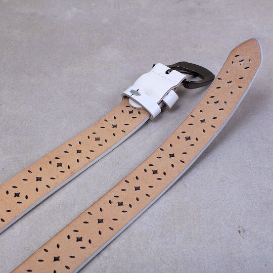 Жіночий ремінь, білий П4002