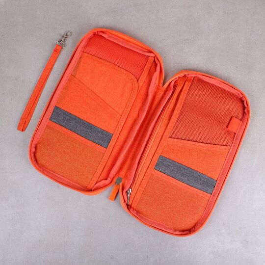 Гаманець органайзер для подорожей, помаранчевий П4007