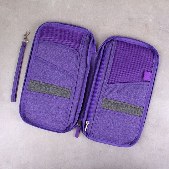Гаманець органайзер для подорожей, фіолетовий П4008