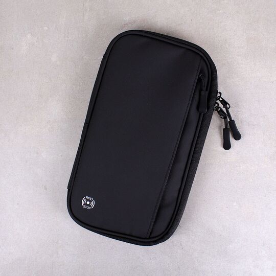 Гаманець органайзер для подорожей, чорний П4016