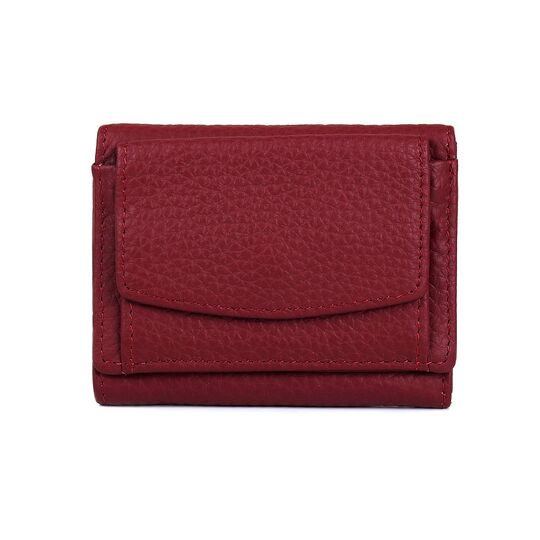 Жіночий гаманець зі шкіри, червоний П4017
