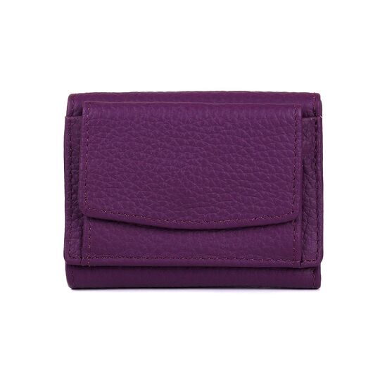 Женский кошелек из кожи, фиолетовый П4018