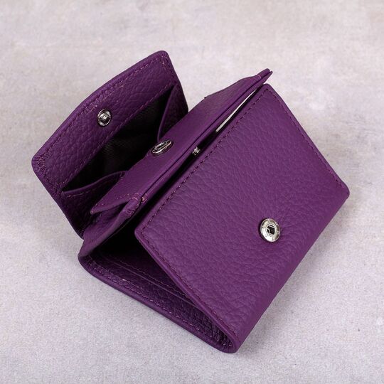 Жіночий гаманець зі шкіри, фіолетовий П4018