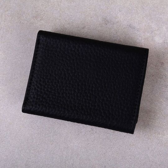 Жіночий гаманець зі шкіри, чорний П4019