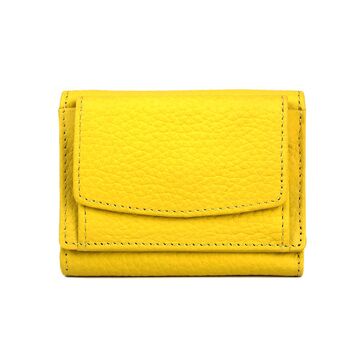 Жіночий гаманець зі шкіри, жовтий П4020