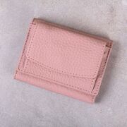 Женский кошелек из кожи, розовый П4021