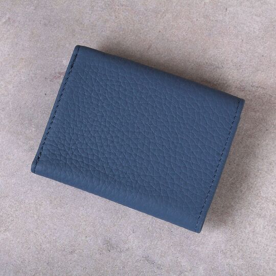 Женский кошелек из кожи, синий П4022