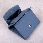 Жіночий гаманець зі шкіри, синій П4022