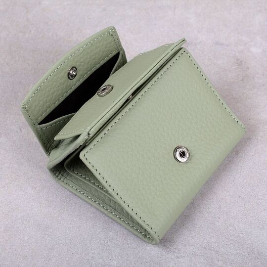 Жіночий гаманець зі шкіри, зелений П4023