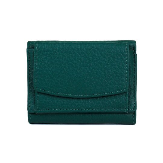 Жіночий гаманець зі шкіри, зелений П4025