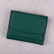 Жіночий гаманець зі шкіри, зелений П4025
