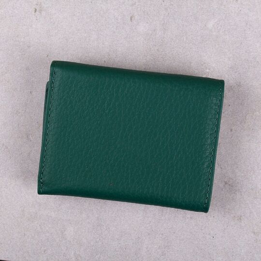 Женский кошелек из кожи, зеленый П4025