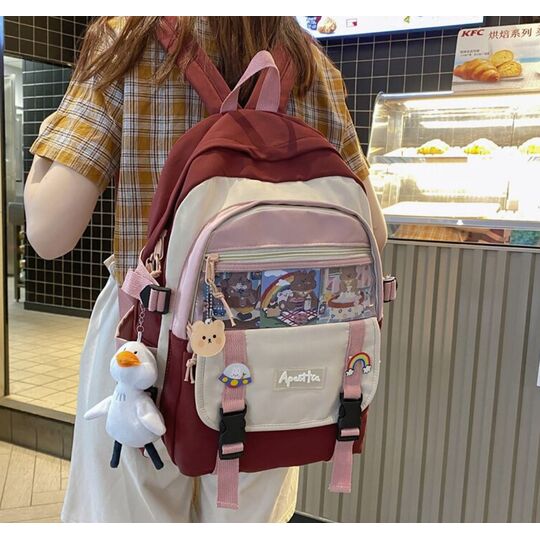 Жіночий рюкзак, червоний П4039