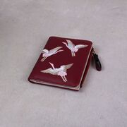 Жіночий гаманець "Птахи", червоний П4053