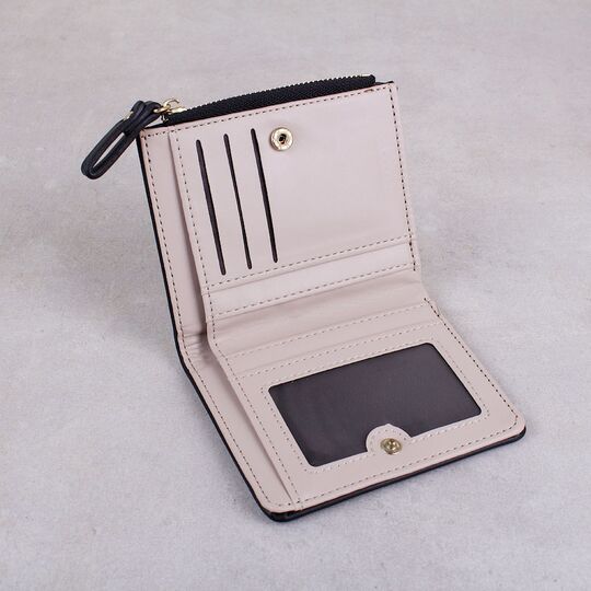 Жіночий гаманець "Птахи", чорний П4055