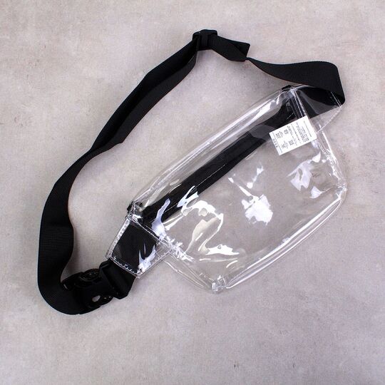 Сумка поясная, бананка прозрачная "TINYAT", П4076