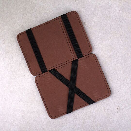 Затиск, гаманець коричневий П4100