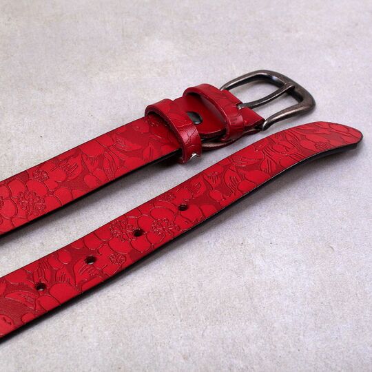 Ремінь жіночий DWTS, червоний П4107