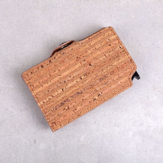 Визитница RFID, из кожи, коричневая П4109