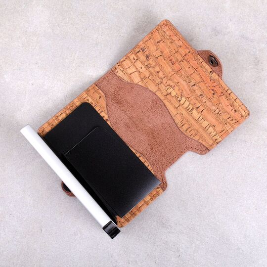 Візитниця RFID, зі шкіри, коричнева П4111