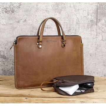 Чоловічий портфель, сумка Contacts, коричнева П4114