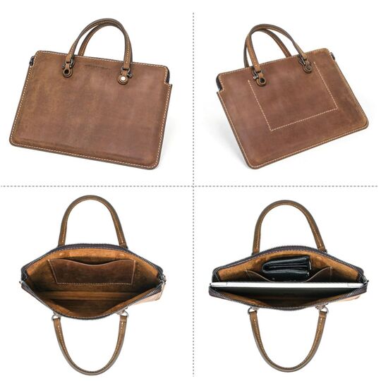 Чоловічий портфель, сумка Contacts, коричнева П4114