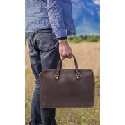 Мужской портфель, сумка Contacts, коричневый П4114