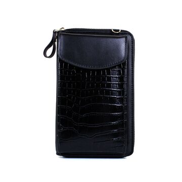 Жіноча сумочка, клатч "WEICHEN", чорна П4117
