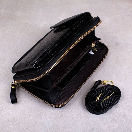 Женская сумочка, клатч "WEICHEN", черная П4117