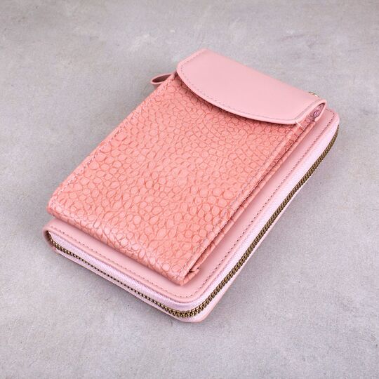 Жіноча сумочка, клатч "WEICHEN", рожева П4118