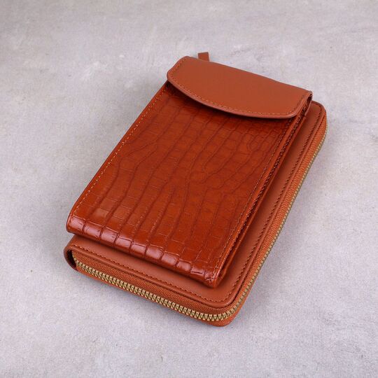 Жіноча сумочка, клатч "WEICHEN", коричнева П4120