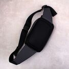 Мужская сумка поясная, бананка, серая П4136