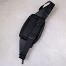 Мужская сумка поясная, бананка, черная П4138