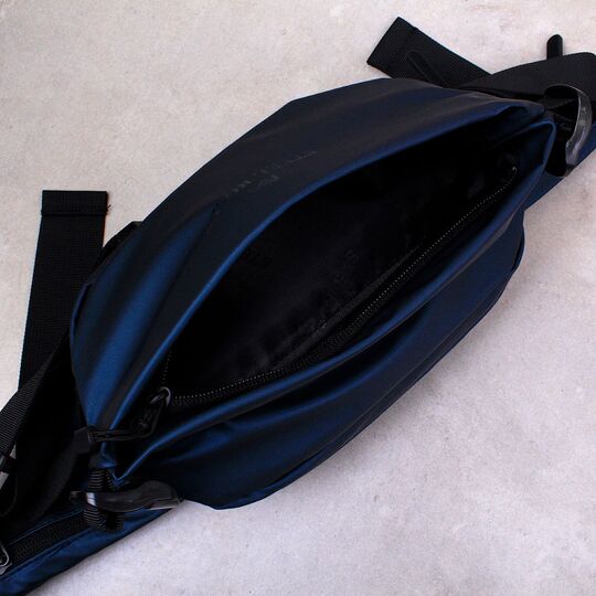 Мужская сумка поясная, бананка, синяя П4139