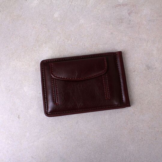 Зажим, кошелек коричневый П4144