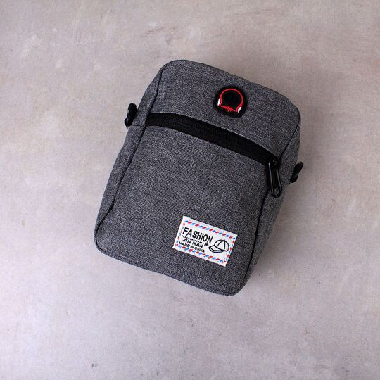 Мужская сумка на плечо, серая П4147