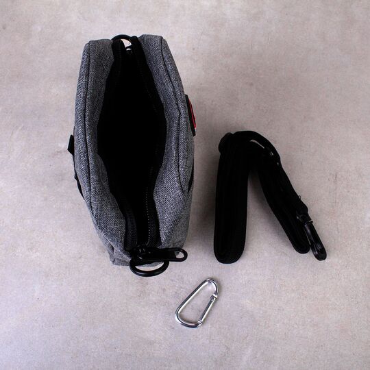 Мужская сумка на плечо, серая П4147