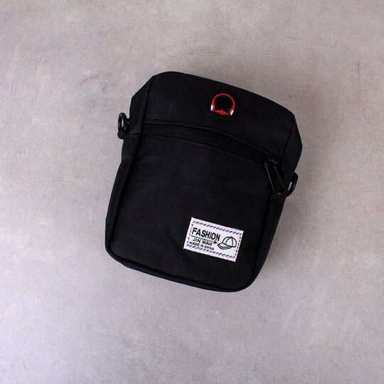 Мужская сумка на плечо, черная П4149