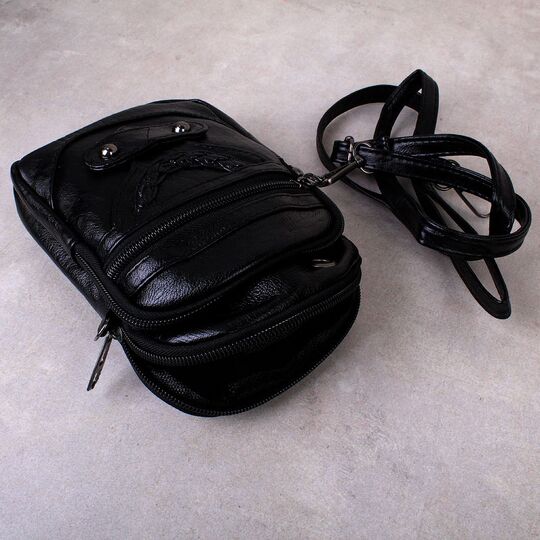 Жіноча сумка клатч, чорна П4150