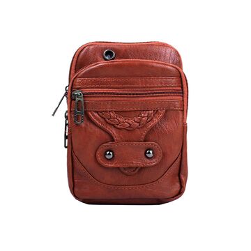 Женская сумка клатч, коричневая П4151
