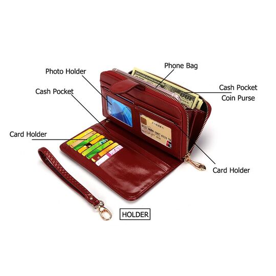 Жіночий гаманець Vodiu, червоний П0292