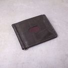 Затискач, гаманець зі шкіри, сірий П4191