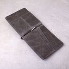 Затискач, гаманець зі шкіри, сірий П4191