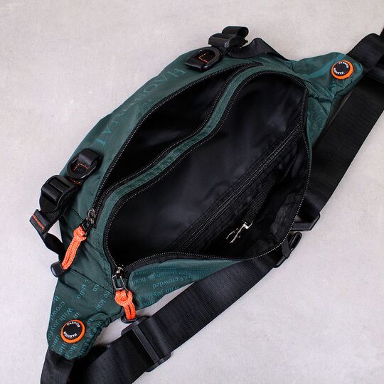 Мужская сумка поясная, бананка, зеленая П4221