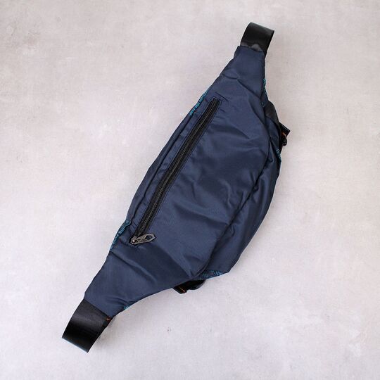 Чоловіча сумка поясна, бананка, синя П4222